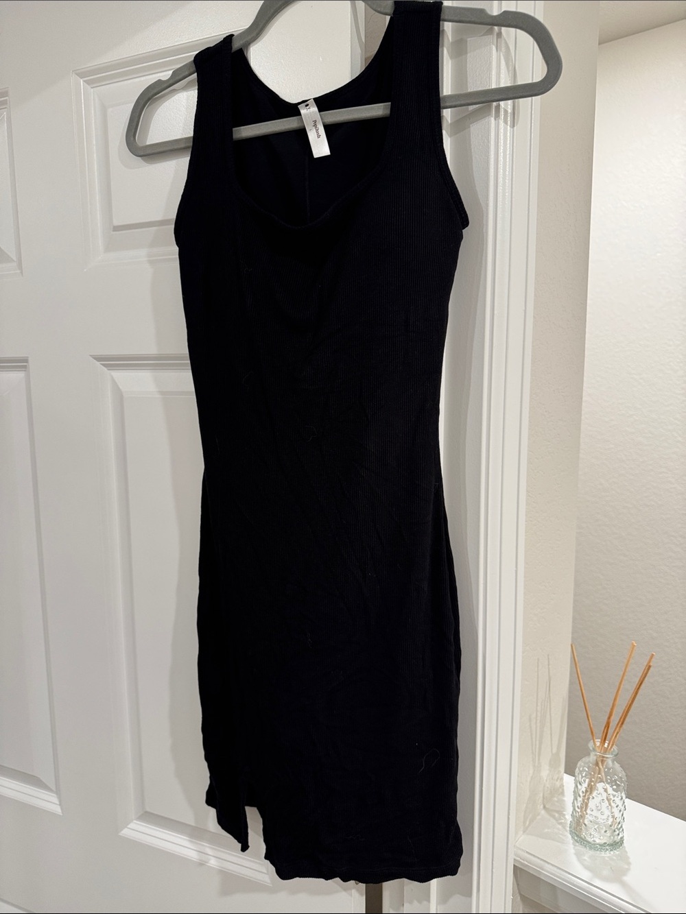 Black Ribbed Sculpted Tank Jumpsuit